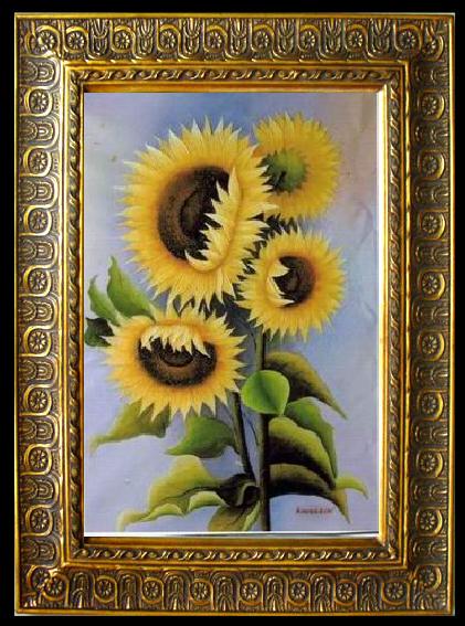 framed  unknow artist Still life floral, all kinds of reality flowers oil painting  99, Ta086